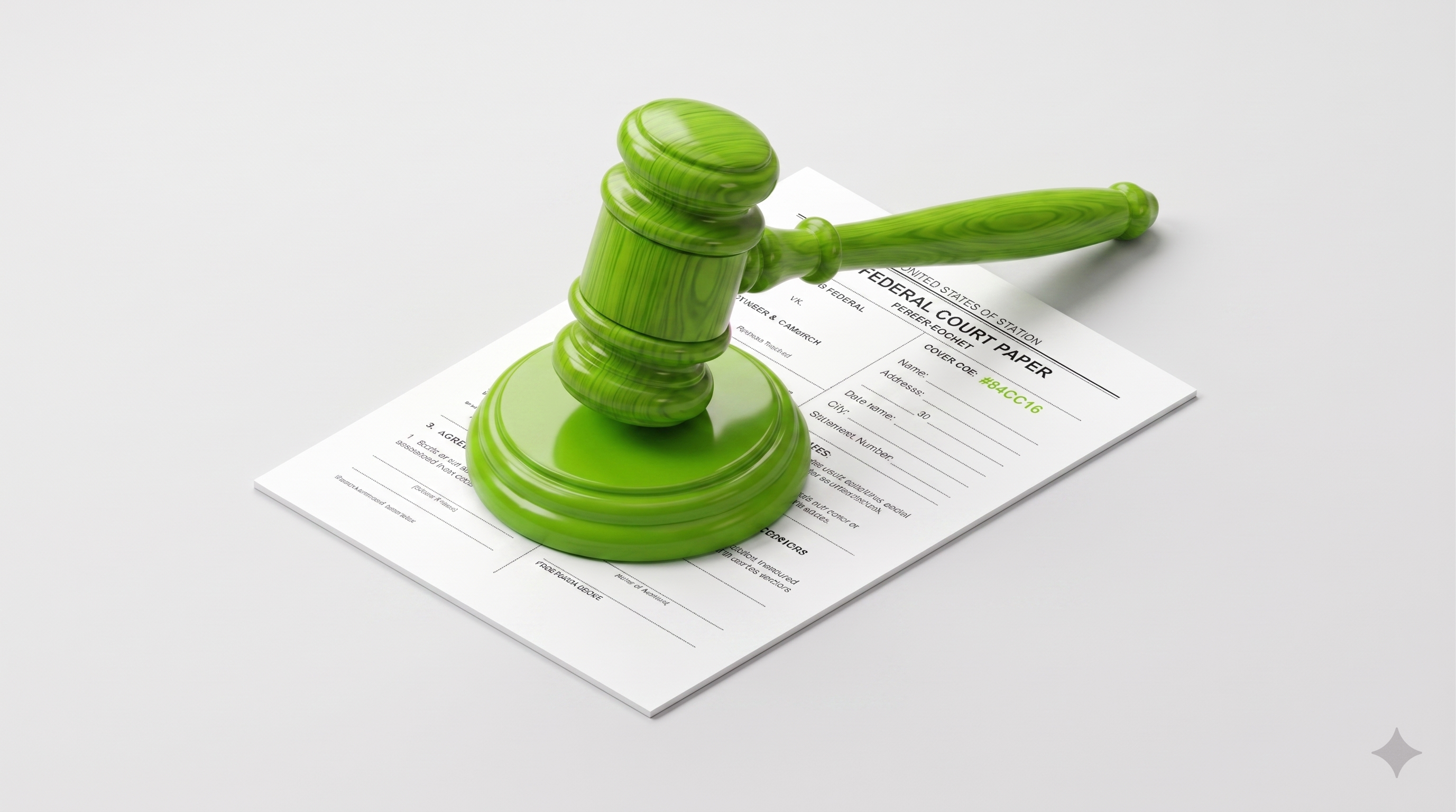 Gavel striking legal dockets for Rule 11 Sanctions